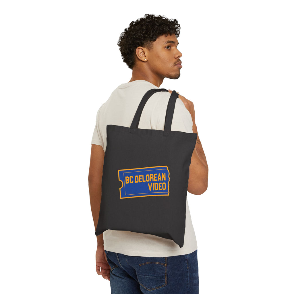 BC DeLorean Video Cotton Canvas Tote Bag