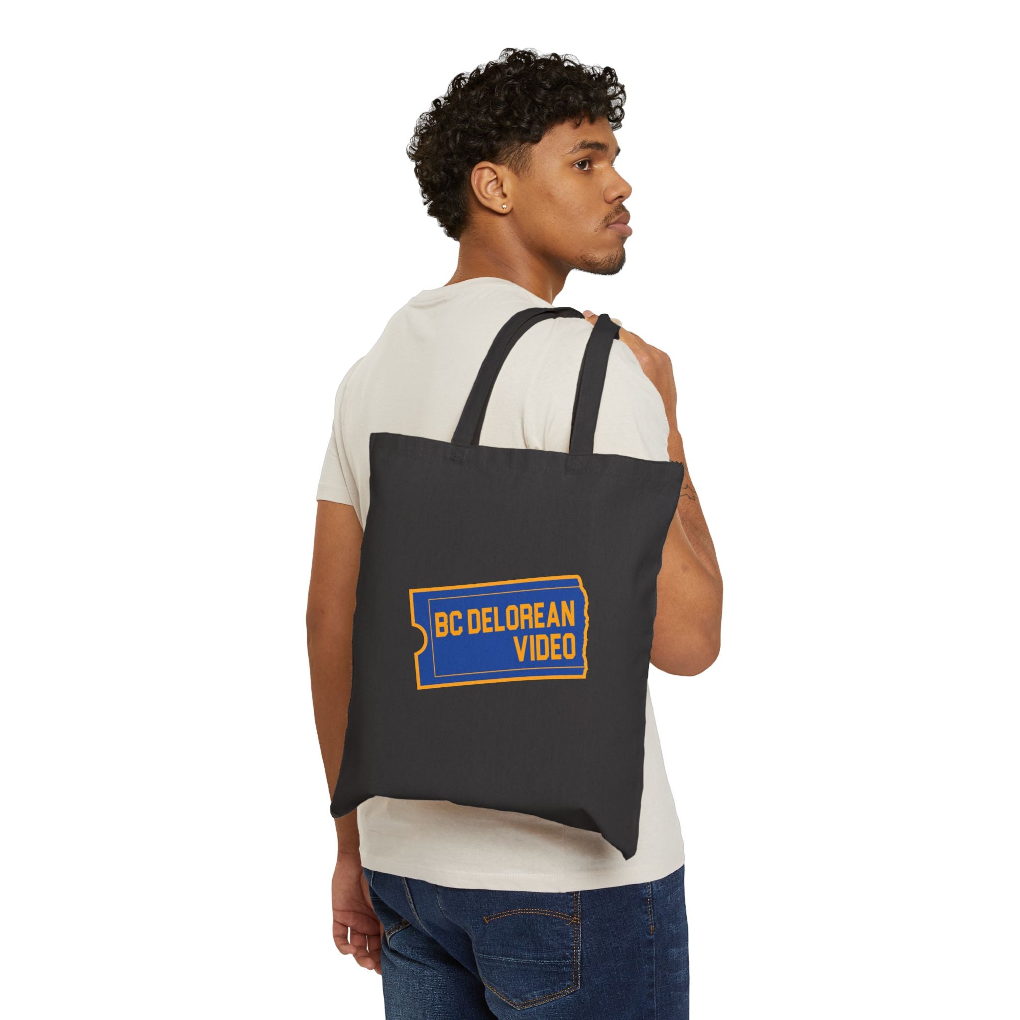 BC DeLorean Video Cotton Canvas Tote Bag