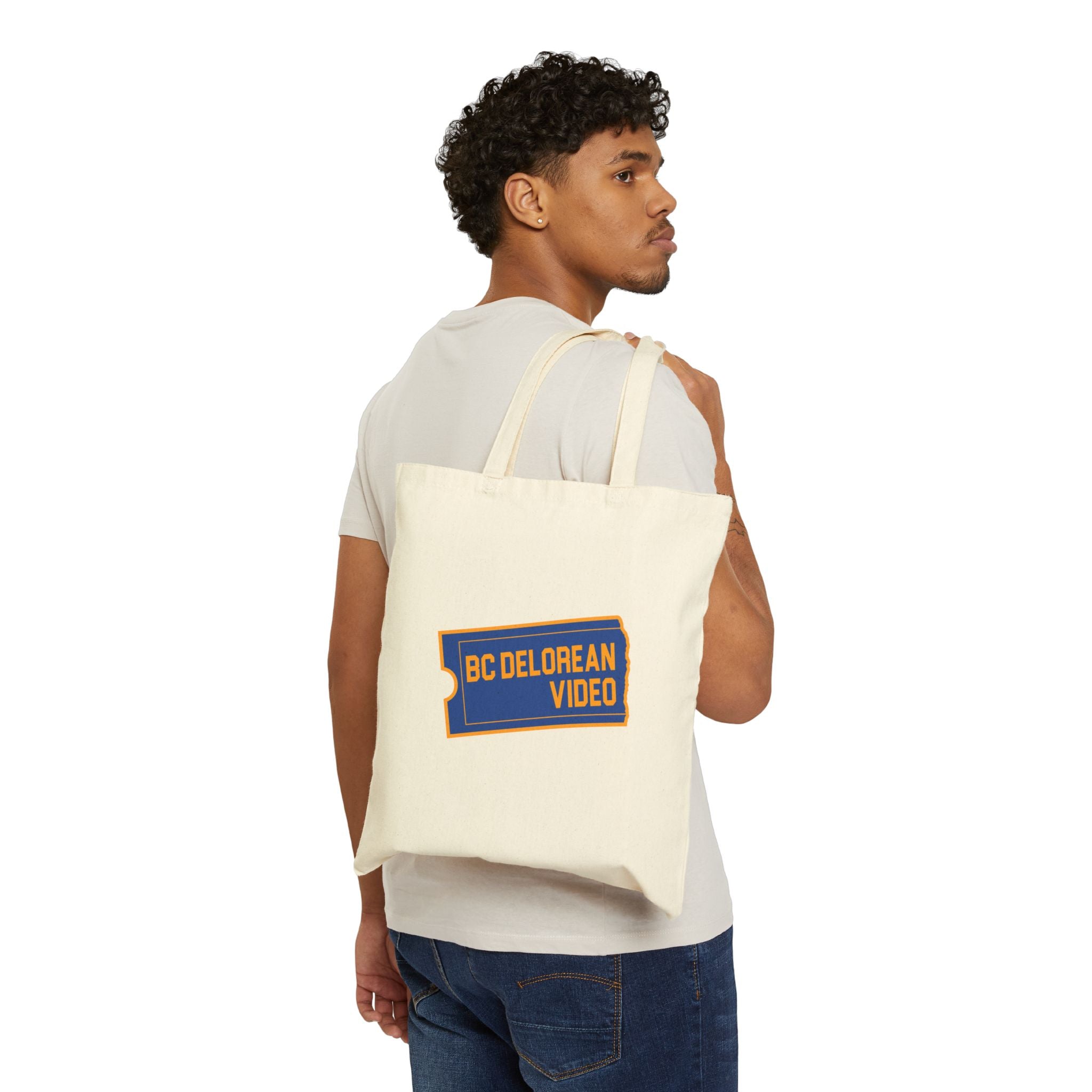 BC DeLorean Video Cotton Canvas Tote Bag